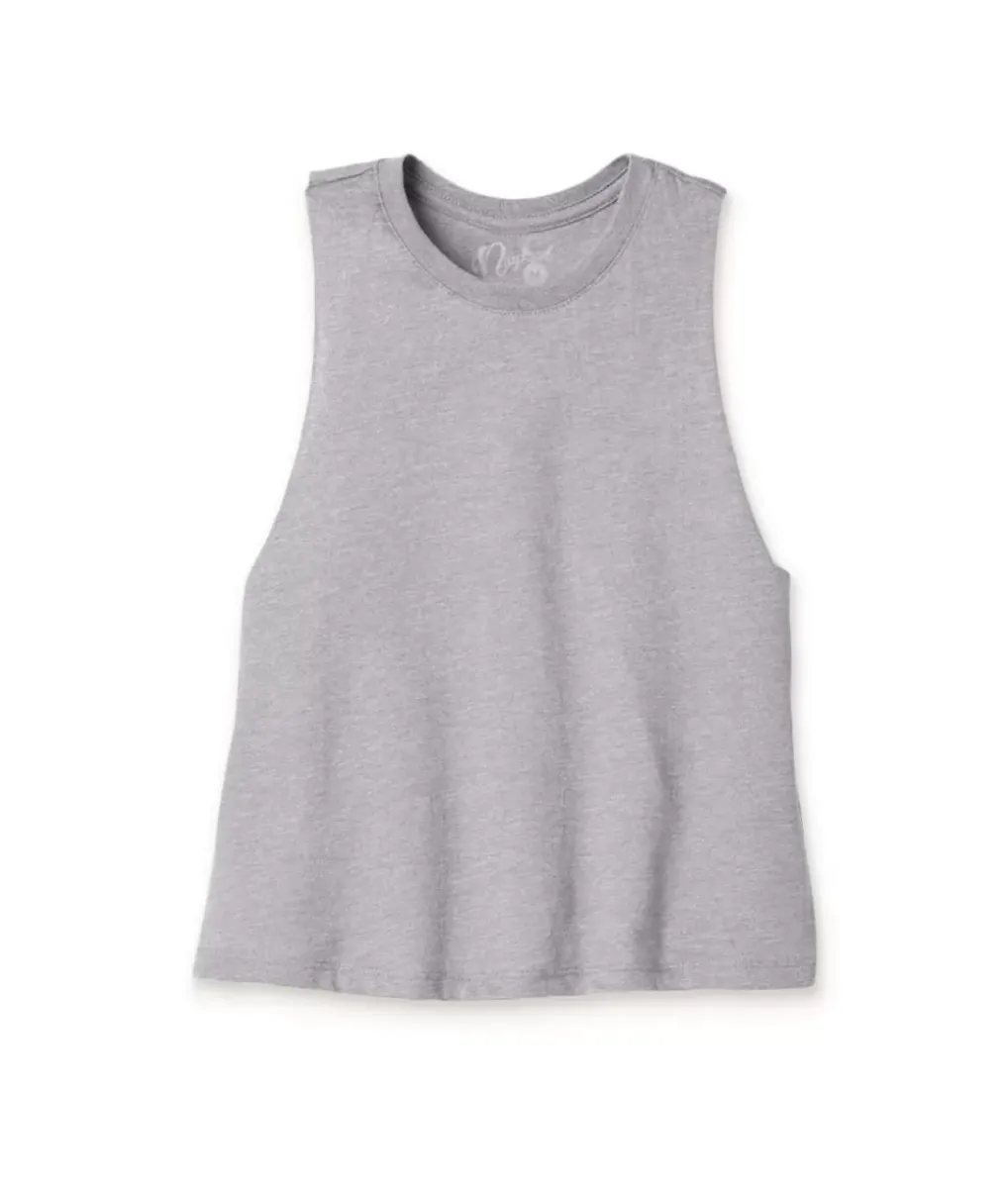 Sale Nayked Apparel Women'S Ridiculously Soft Cropped Racerback Muscle Tank