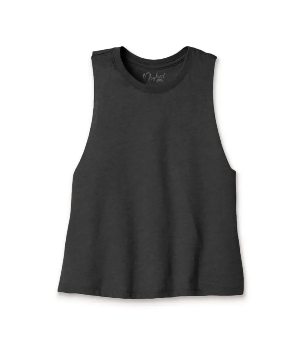 Sale Nayked Apparel Women'S Ridiculously Soft Cropped Racerback Muscle Tank