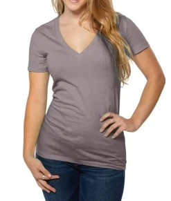 Hot Nayked Apparel Women'S Ridiculously Soft Deep V-Neck T-Shirt