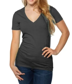 Hot Nayked Apparel Women'S Ridiculously Soft Deep V-Neck T-Shirt