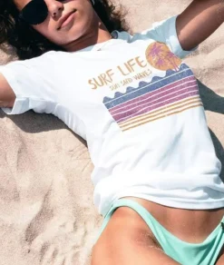 Online Nayked Apparel Women'S Ridiculously Soft 100% Cotton Graphic Tee | Surf Life
