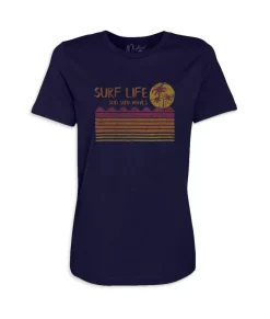 Online Nayked Apparel Women'S Ridiculously Soft 100% Cotton Graphic Tee | Surf Life