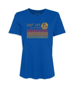 Online Nayked Apparel Women'S Ridiculously Soft 100% Cotton Graphic Tee | Surf Life