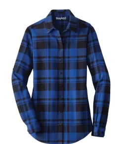 Fashion Nayked Apparel Women'S Ridiculously Soft Plaid Flannel Tunic Shirt