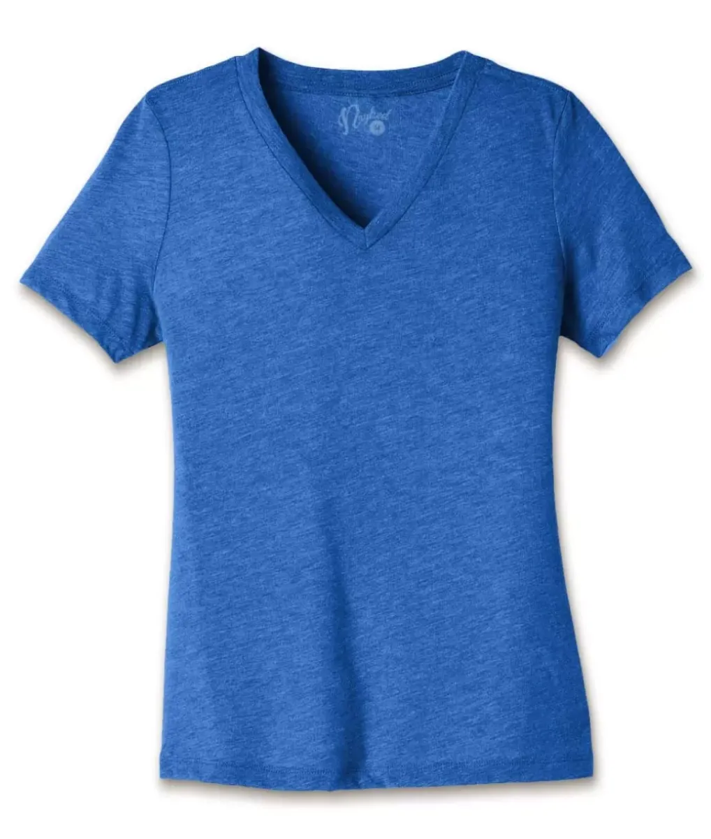 Discount Nayked Apparel Women'S Ridiculously Soft Relaxed Fit Lightweight V-Neck T-Shirt