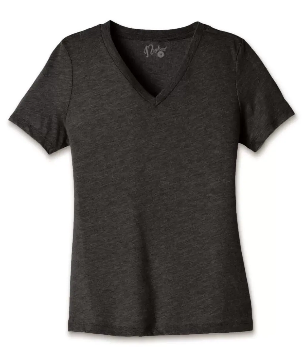 Discount Nayked Apparel Women'S Ridiculously Soft Relaxed Fit Lightweight V-Neck T-Shirt