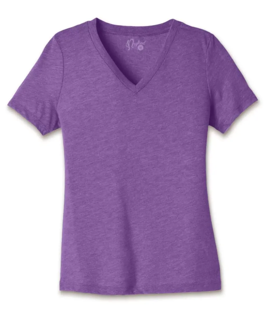 Discount Nayked Apparel Women'S Ridiculously Soft Relaxed Fit Lightweight V-Neck T-Shirt