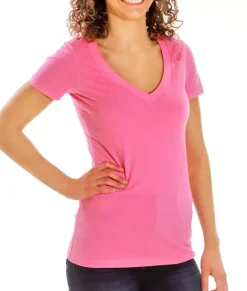 Hot Nayked Apparel Women'S Ridiculously Soft Midweight V-Neck T-Shirt