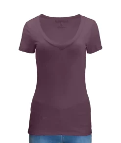 Hot Nayked Apparel Women'S Ridiculously Soft Midweight V-Neck T-Shirt