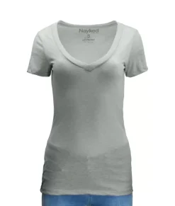 Hot Nayked Apparel Women'S Ridiculously Soft Midweight V-Neck T-Shirt