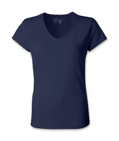 Fashion Nayked Apparel Women'S Ridiculously Soft 100% Cotton Fitted V-Neck T-Shirt