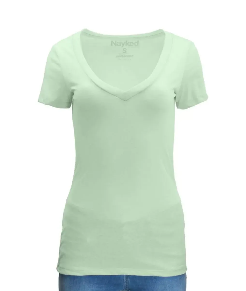 Clearance Nayked Apparel Women'S Ridiculously Soft Midweight V-Neck T-Shirt