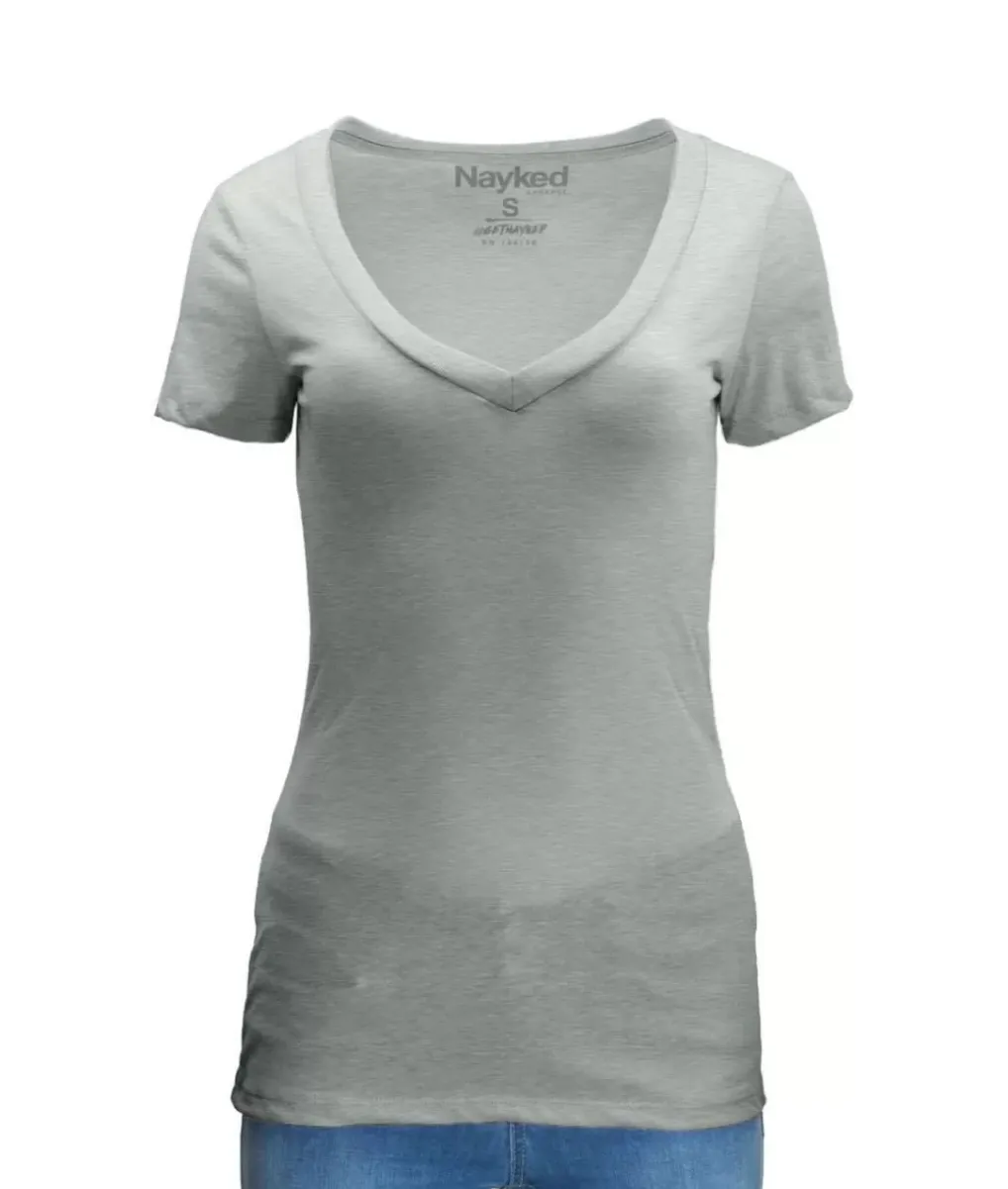 Clearance Nayked Apparel Women'S Ridiculously Soft Midweight V-Neck T-Shirt