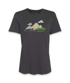New Nayked Apparel Women'S Ridiculously Soft 100% Cotton Graphic Tee | Happy Camper