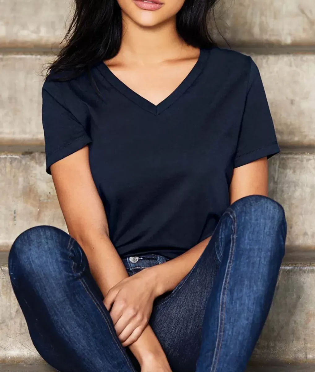 Clearance Nayked Apparel Women'S Ridiculously Soft Relaxed Fit 100% Cotton V-Neck T-Shirt