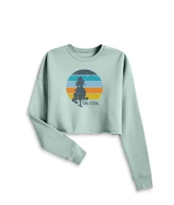 Best Nayked Apparel Women'S Ridiculously Soft Cropped Graphic Pullover Sweatshirt | Take A Hike