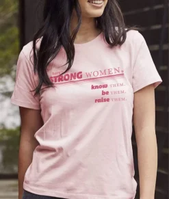 Clearance Nayked Apparel Women'S Ridiculously Soft Go-To Graphic Tee | Here'S To Strong Women