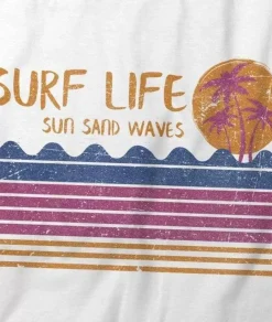 Fashion Nayked Apparel Women'S Ridiculously Soft 100% Cotton Graphic Tee | Surf Life