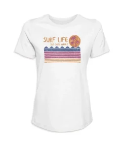 Fashion Nayked Apparel Women'S Ridiculously Soft 100% Cotton Graphic Tee | Surf Life