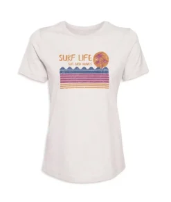 Fashion Nayked Apparel Women'S Ridiculously Soft 100% Cotton Graphic Tee | Surf Life