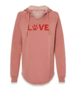 Sale Nayked Apparel Women'S Ridiculously Soft Wave Wash Valentine'S Day Graphic Hoodie | Love My Pet