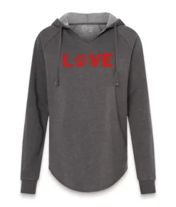 Sale Nayked Apparel Women'S Ridiculously Soft Wave Wash Valentine'S Day Graphic Hoodie | Love My Pet