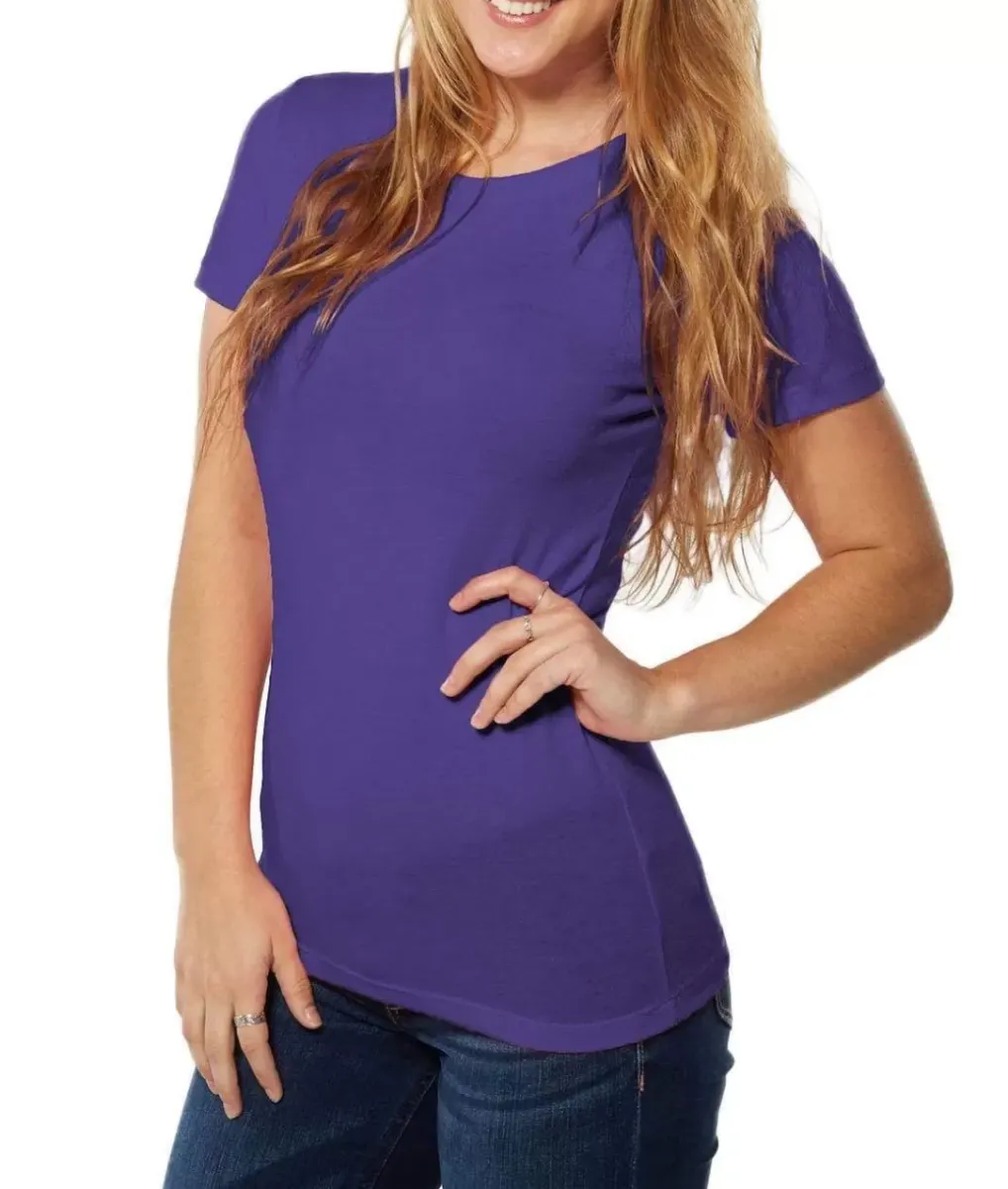 Best Nayked Apparel Women'S Ridiculously Soft Lightweight Crew Neck T-Shirt