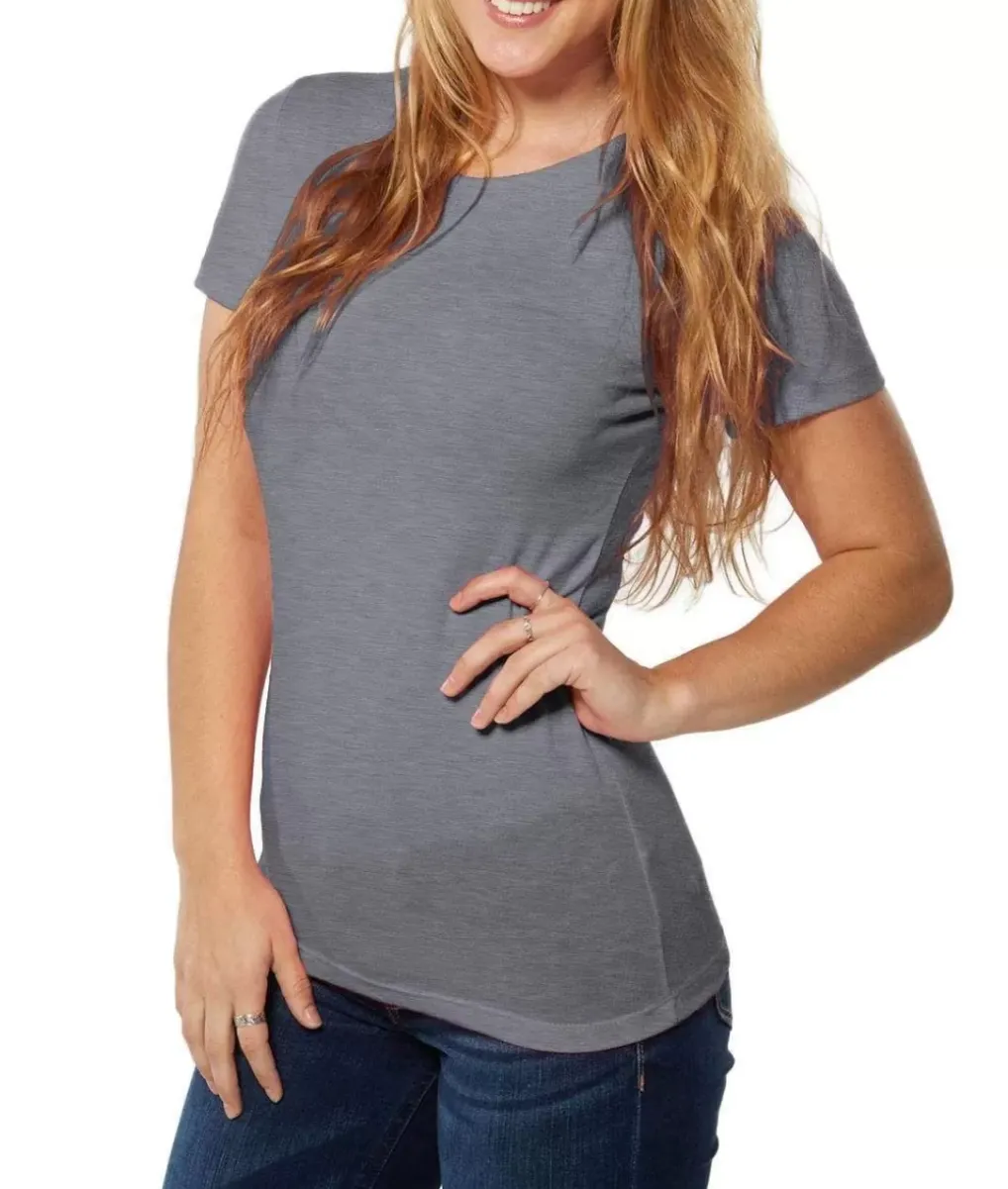 Best Nayked Apparel Women'S Ridiculously Soft Lightweight Crew Neck T-Shirt
