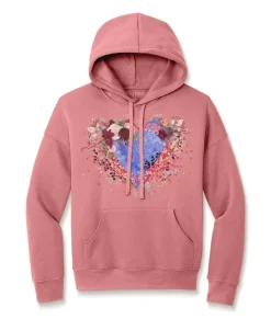 New Nayked Apparel Women'S Ridiculously Soft Oversized Graphic Fleece Hoodie | Heart Art