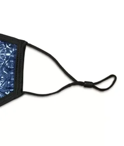 New Nayked Apparel Women'S Ridiculously Soft Bandana Print 2-Layer Face Mask With Adjustable Ear Loops Navy