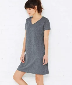 Sale Nayked Apparel Women'S Ridiculously Soft V-Neck T-Shirt Dress
