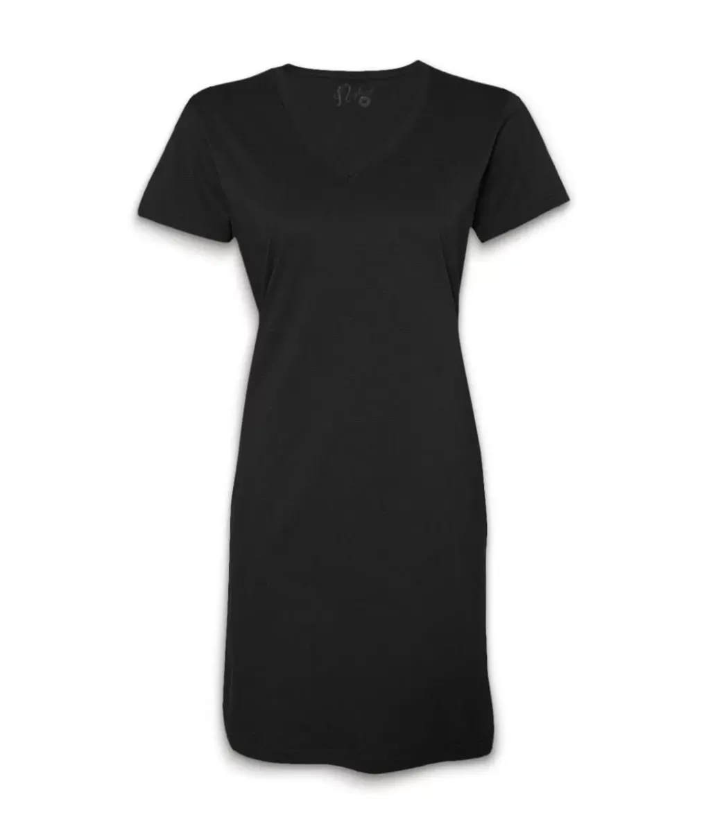 Sale Nayked Apparel Women'S Ridiculously Soft V-Neck T-Shirt Dress