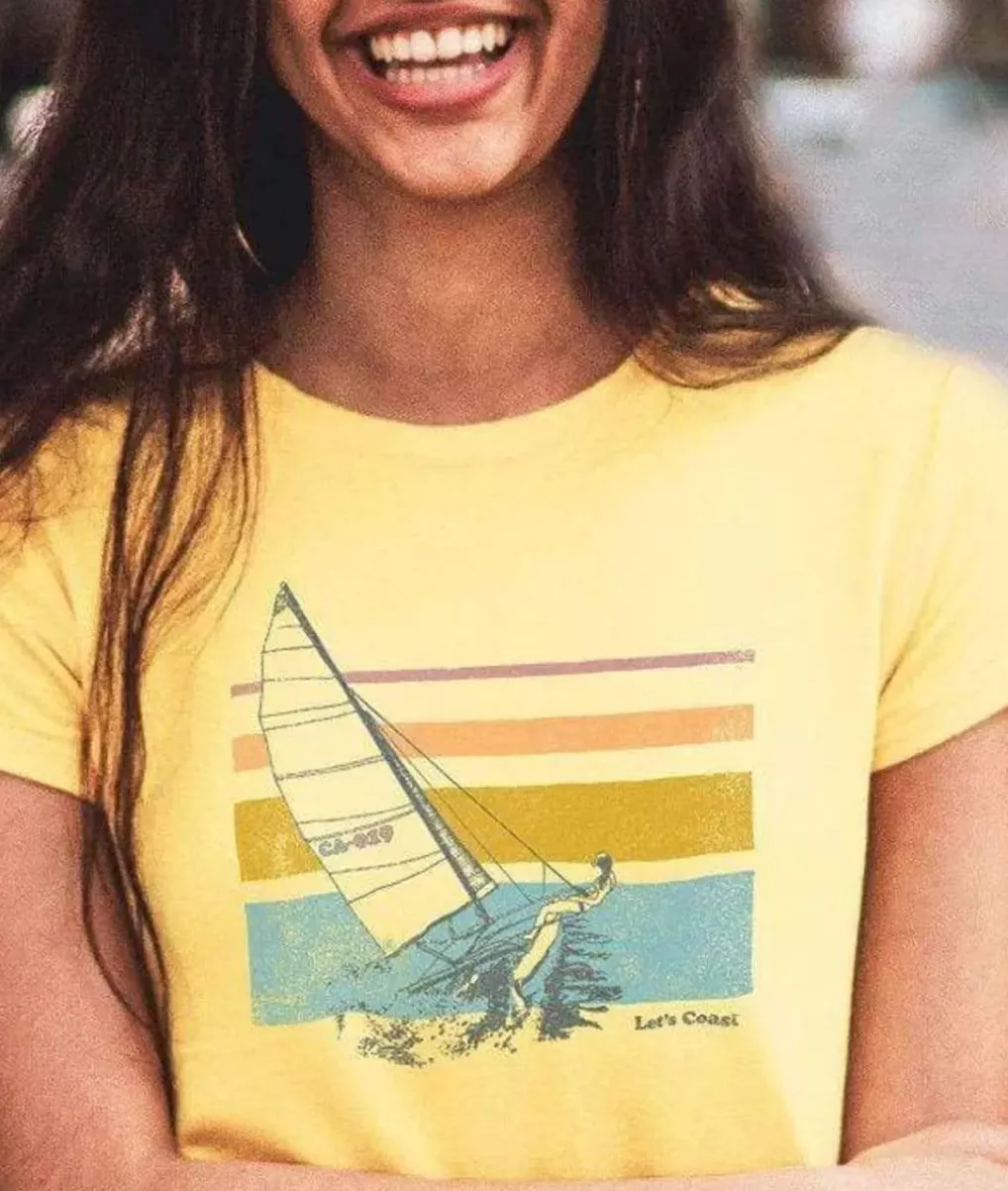 Outlet Nayked Apparel Women'S Ridiculously Soft Midweight Graphic Tee | Let'S Coast