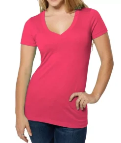 Sale Nayked Apparel Women'S Ridiculously Soft Lightweight V-Neck T-Shirt