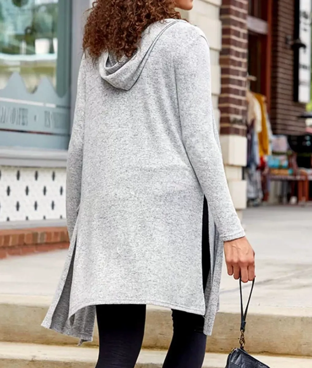 Online Nayked Apparel Women'S Ridiculously Soft Cuddle Fleece Lounge Cardigan Oxford