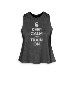 Online Nayked Apparel Women'S Ridiculously Soft Cropped Racerback Graphic Tank | Keep Calm