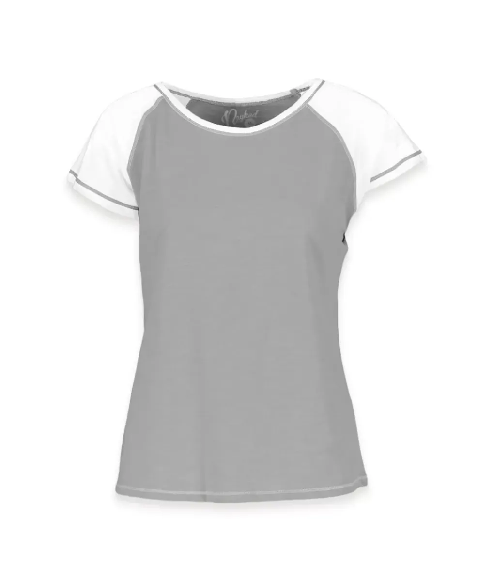 Best Nayked Apparel Women'S Ridiculously Soft Raglan Tee