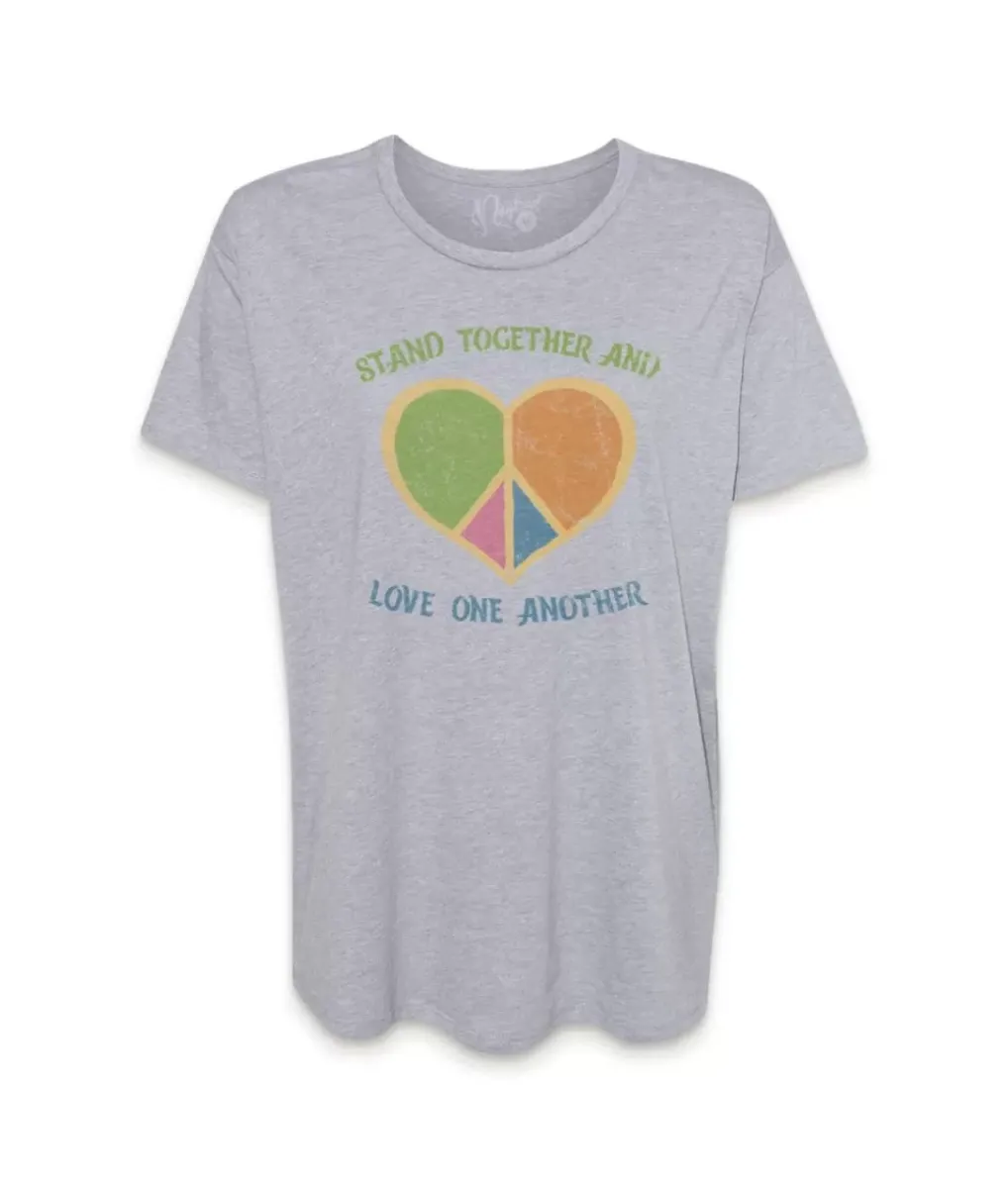 New Nayked Apparel Women'S Ridiculously Soft Oversized Graphic Tee | Stand Together And Love One Another