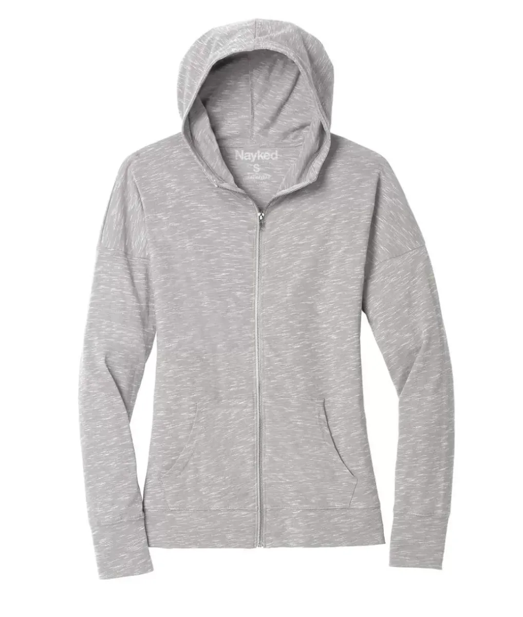 Discount Nayked Apparel Women'S Ridiculously Soft Lightweight Full-Zip Hoodie
