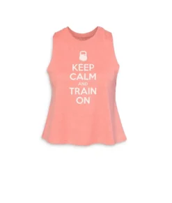 Fashion Nayked Apparel Women'S Ridiculously Soft Cropped Racerback Graphic Tank | Keep Calm