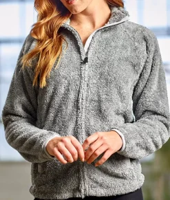 Hot Nayked Apparel Women'S Ridiculously Soft Shag Sherpa Full-Zip Jacket