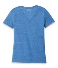 New Nayked Apparel Women'S Ridiculously Soft Snow Heather V-Neck T-Shirt
