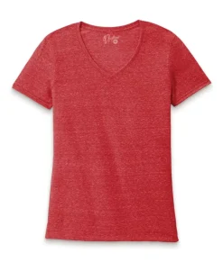 New Nayked Apparel Women'S Ridiculously Soft Snow Heather V-Neck T-Shirt