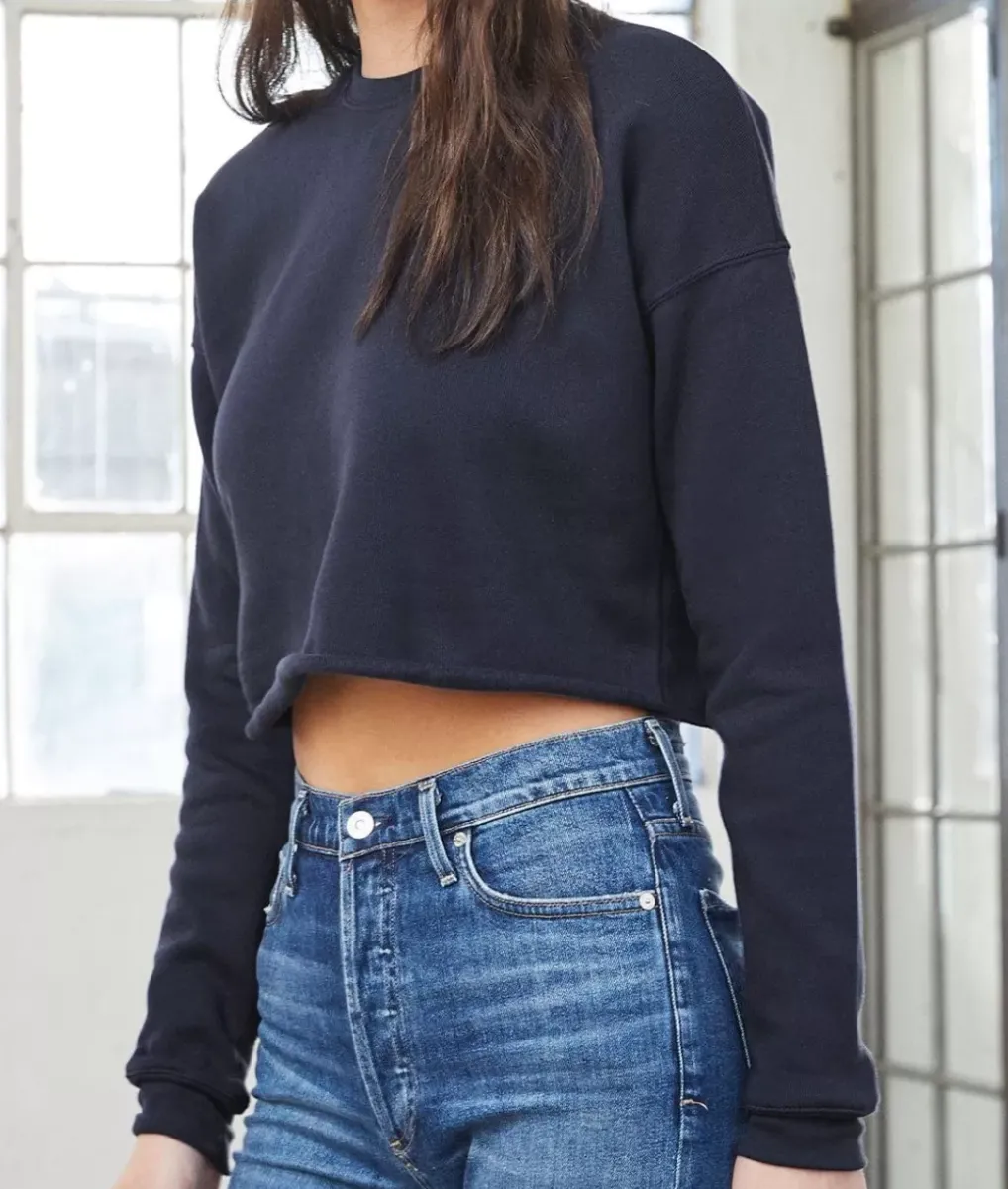 Sale Nayked Apparel Women'S Ridiculously Soft Cropped Sweatshirt