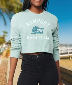 Sale Nayked Apparel Women'S Ridiculously Soft Graphic Cropped Sweatshirt | Newport
