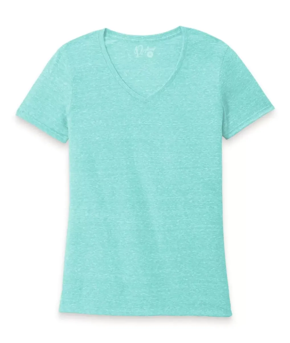 Sale Nayked Apparel Women'S Ridiculously Soft Snow Heather V-Neck T-Shirt