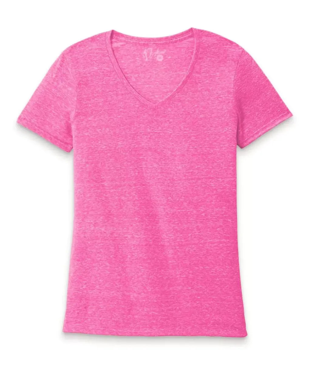 Sale Nayked Apparel Women'S Ridiculously Soft Snow Heather V-Neck T-Shirt