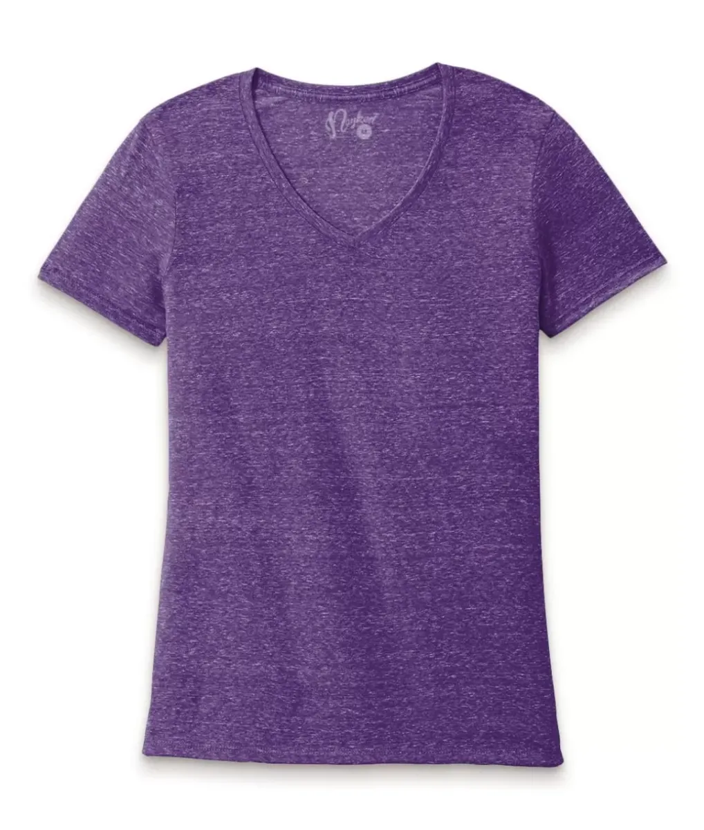 Sale Nayked Apparel Women'S Ridiculously Soft Snow Heather V-Neck T-Shirt
