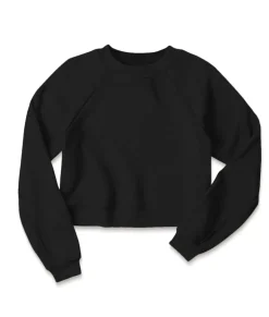 Clearance Nayked Apparel Women'S Ridiculously Soft Raglan Abbreviated Crop Pullover