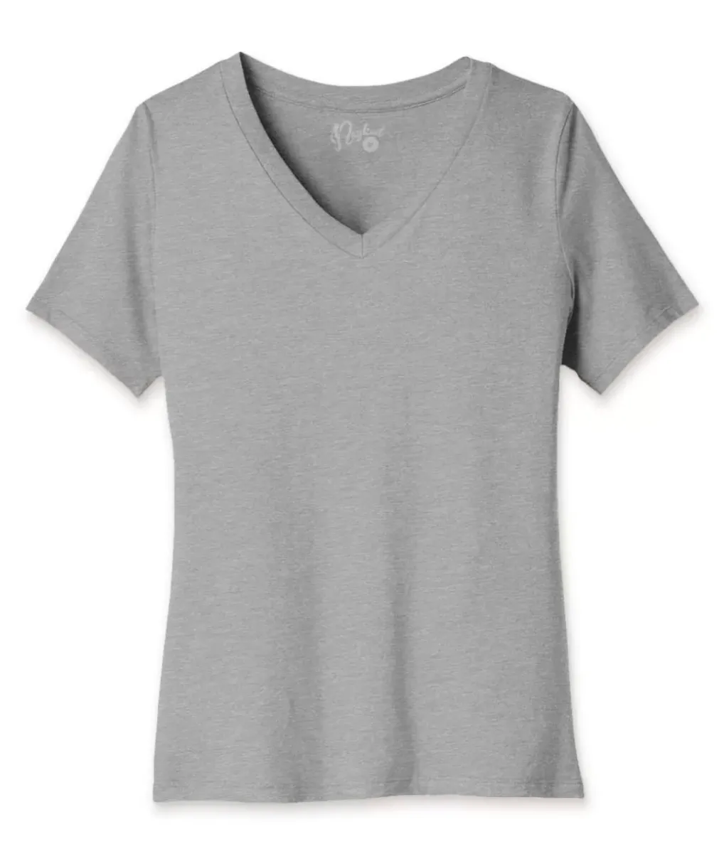 Best Nayked Apparel Women'S Ridiculously Soft Relaxed Fit V-Neck T-Shirt